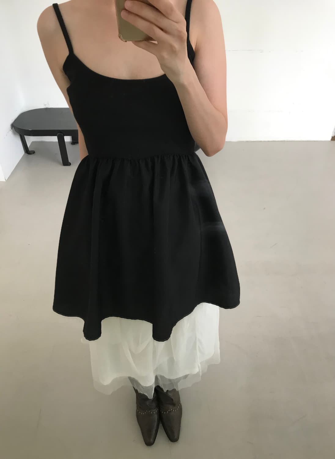 vintage black balloon sleeveless 상품이미지2
