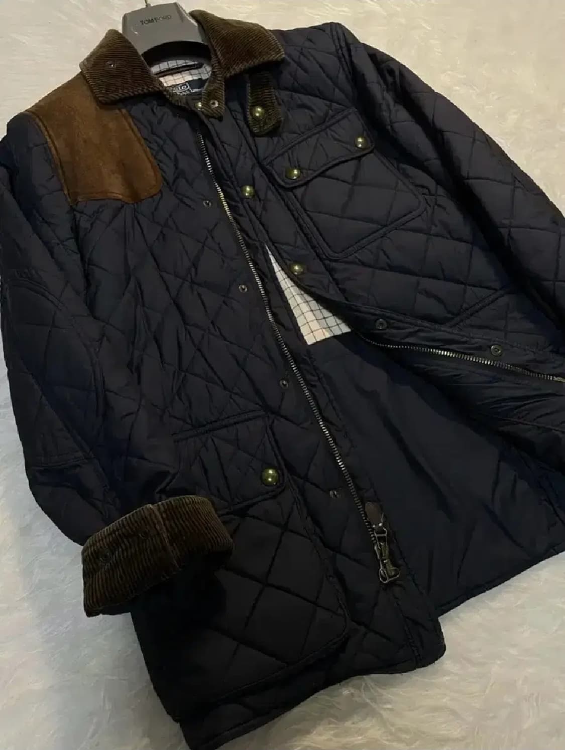 폴로 랄프로렌 헤리티지 캠든 퀼팅 헌팅 자켓 11fw 네이비 상품이미지4