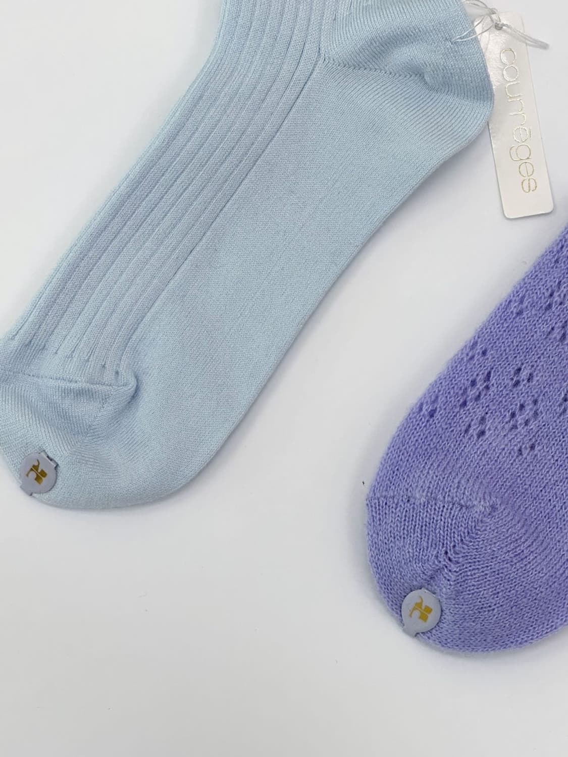 [새상품] courreges / 꾸레쥬 양말 (스카이블루 / 바이올렛) 상품이미지5