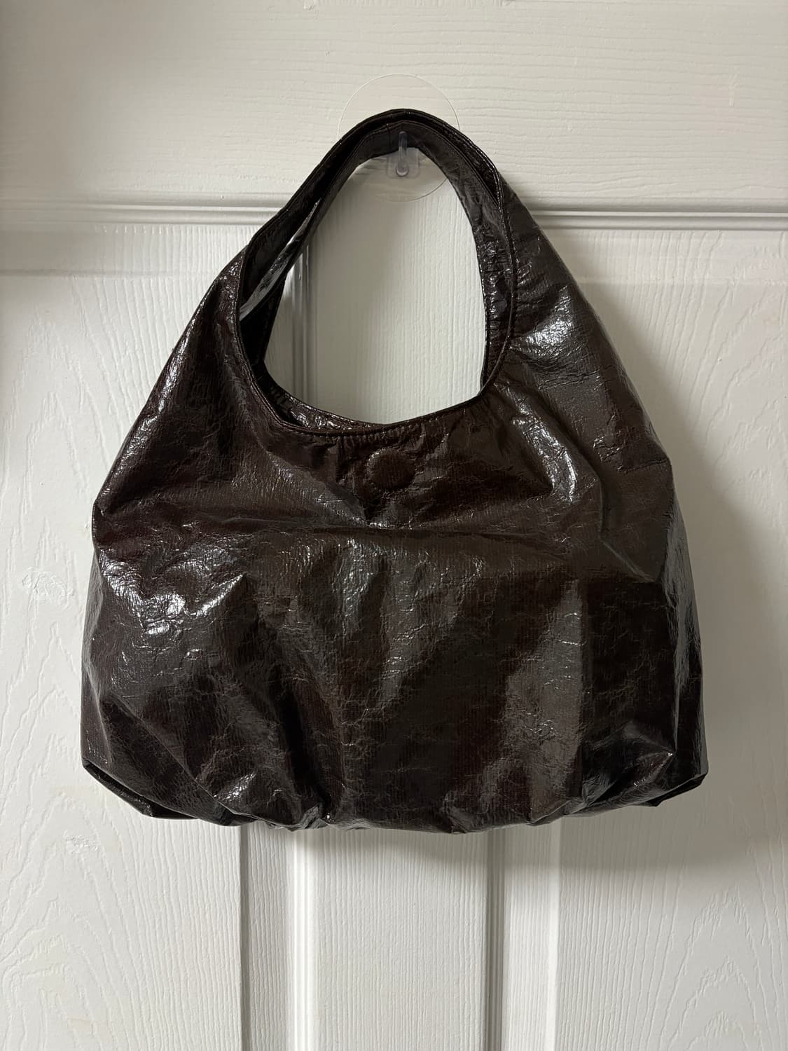 아모멘토 브라운 타이백 셔링 토트백 새제품 상품이미지1