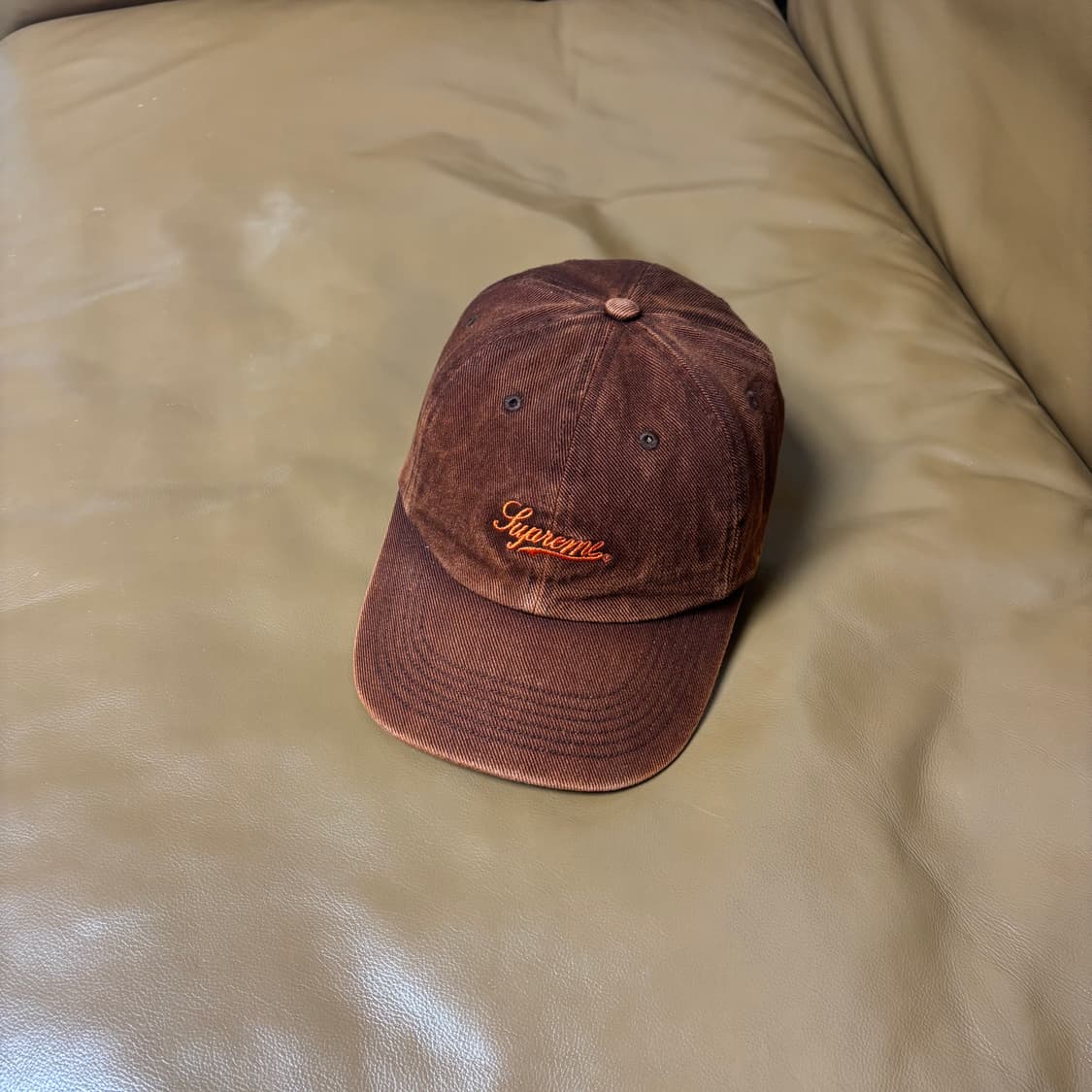 Supreme 슈프림 워시드 브라운 6패널 볼캡 모자 (Brown) 상품이미지1