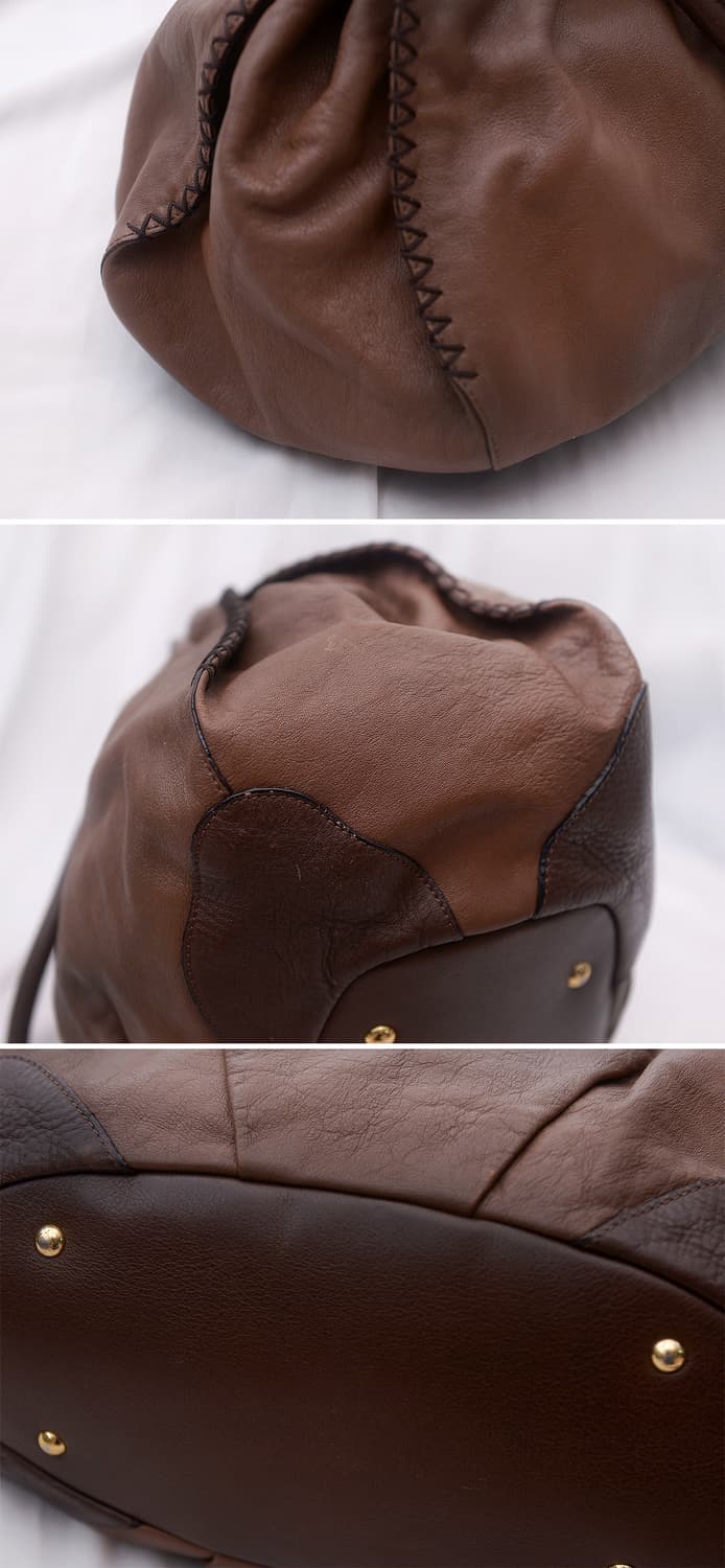 MCM 브라운 카프스킨 셔링 레더 토트백.보스턴백 상품이미지8