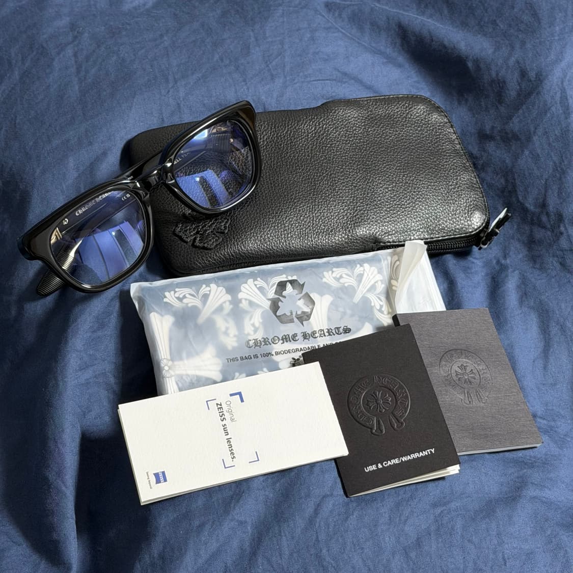 (OS) 25FW 크롬하츠 WELL HELL YEAH 안경 블랙 은장 상품이미지9