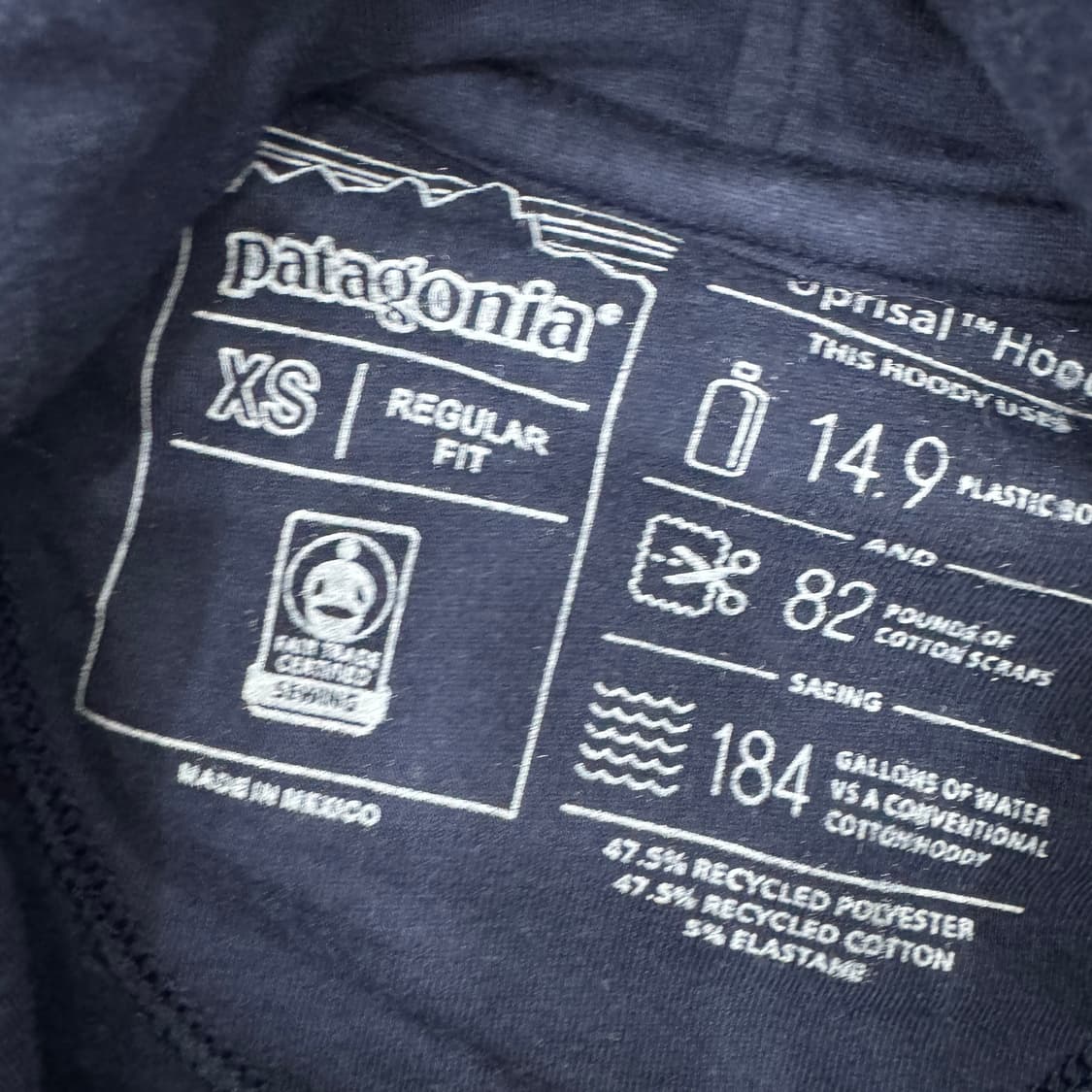 XS(90) 파타고니아 빅로고 기모 후드 티셔츠  상품이미지5