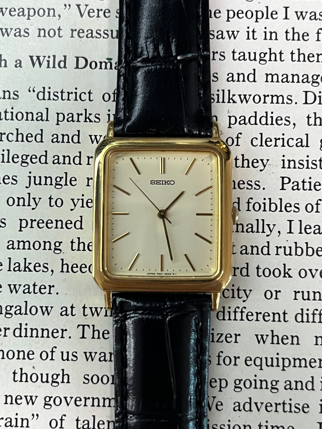 SEIKO 골드 탱크 쿼츠 상품이미지1