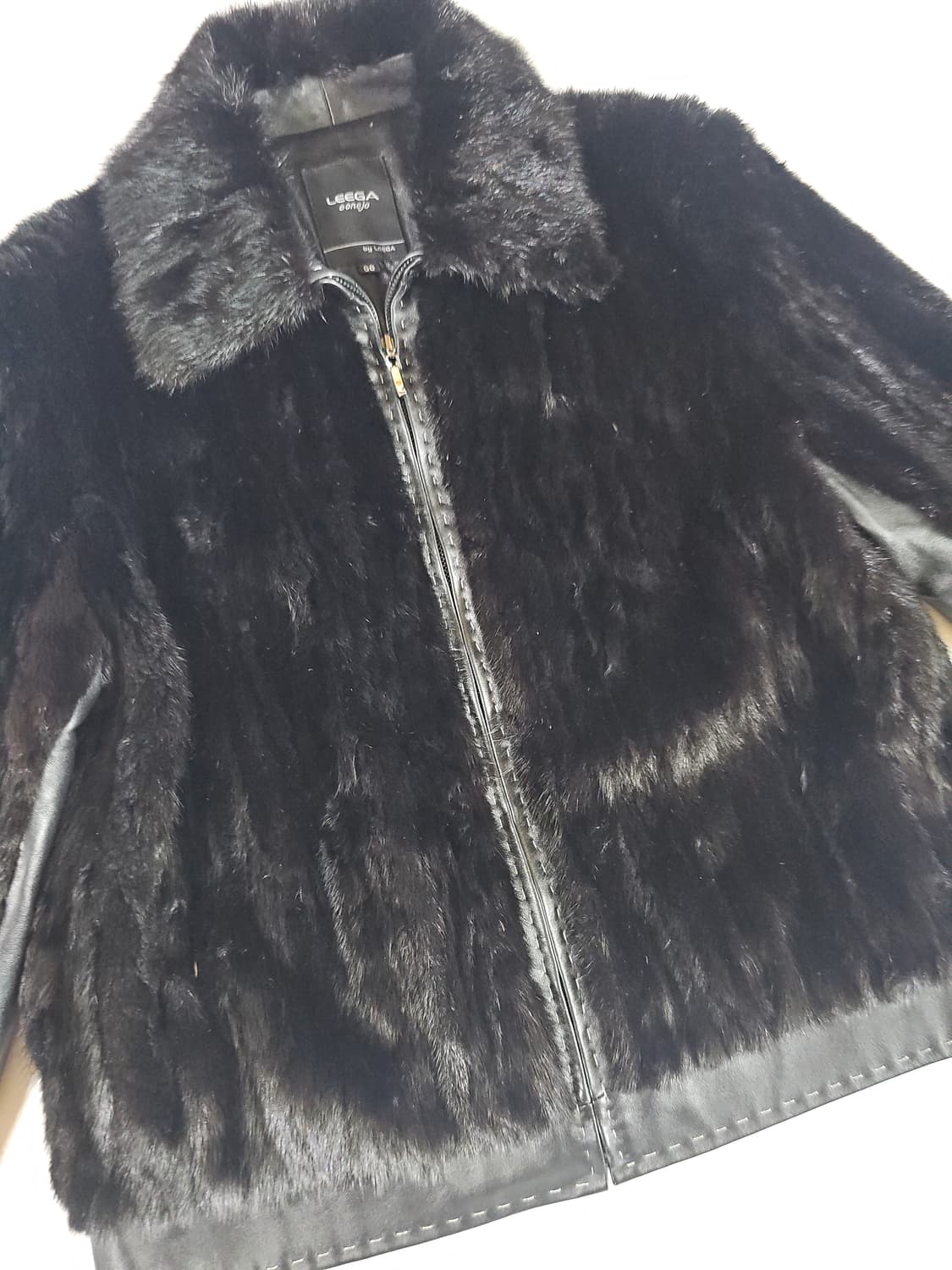 [66] LEEGA 리가 밍크 퍼 양가죽 쉽스킨 자켓 집업 점퍼 상품이미지3