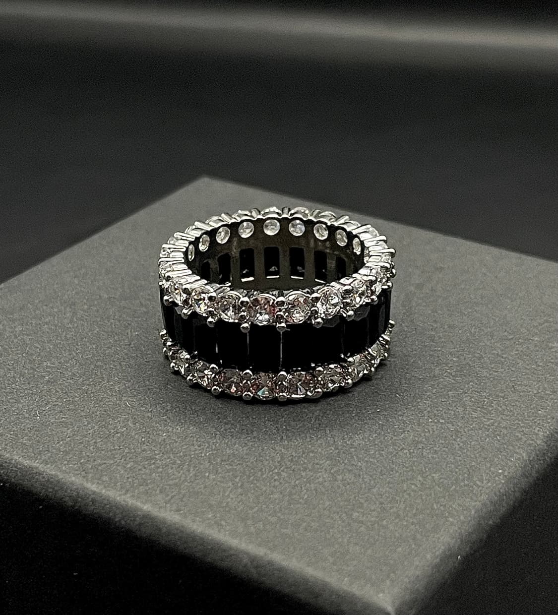pcr053 Crown black cubic ring 상품이미지3