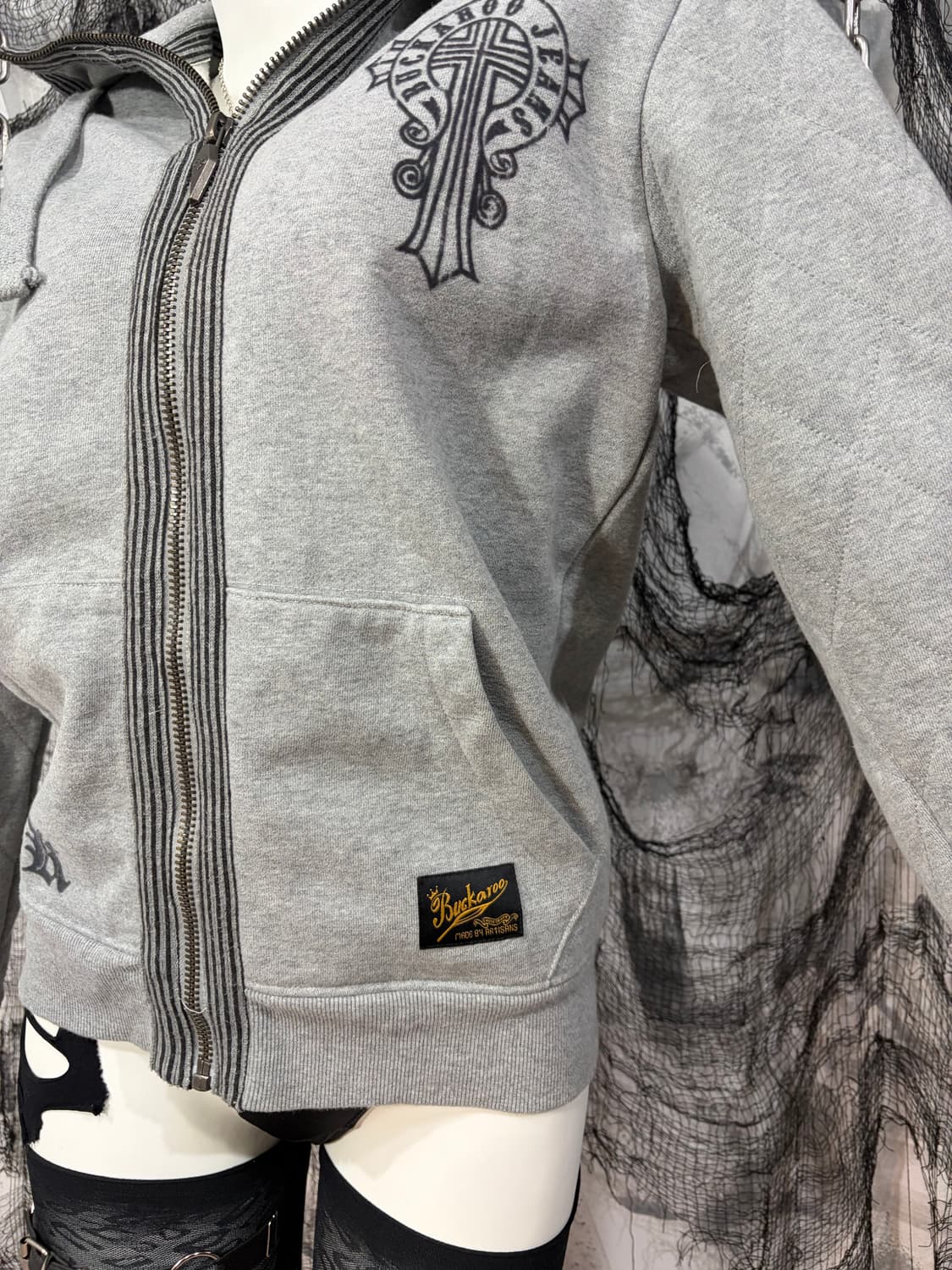 BUCKAROO gray Quilting Hoodie Zip up 상품이미지6