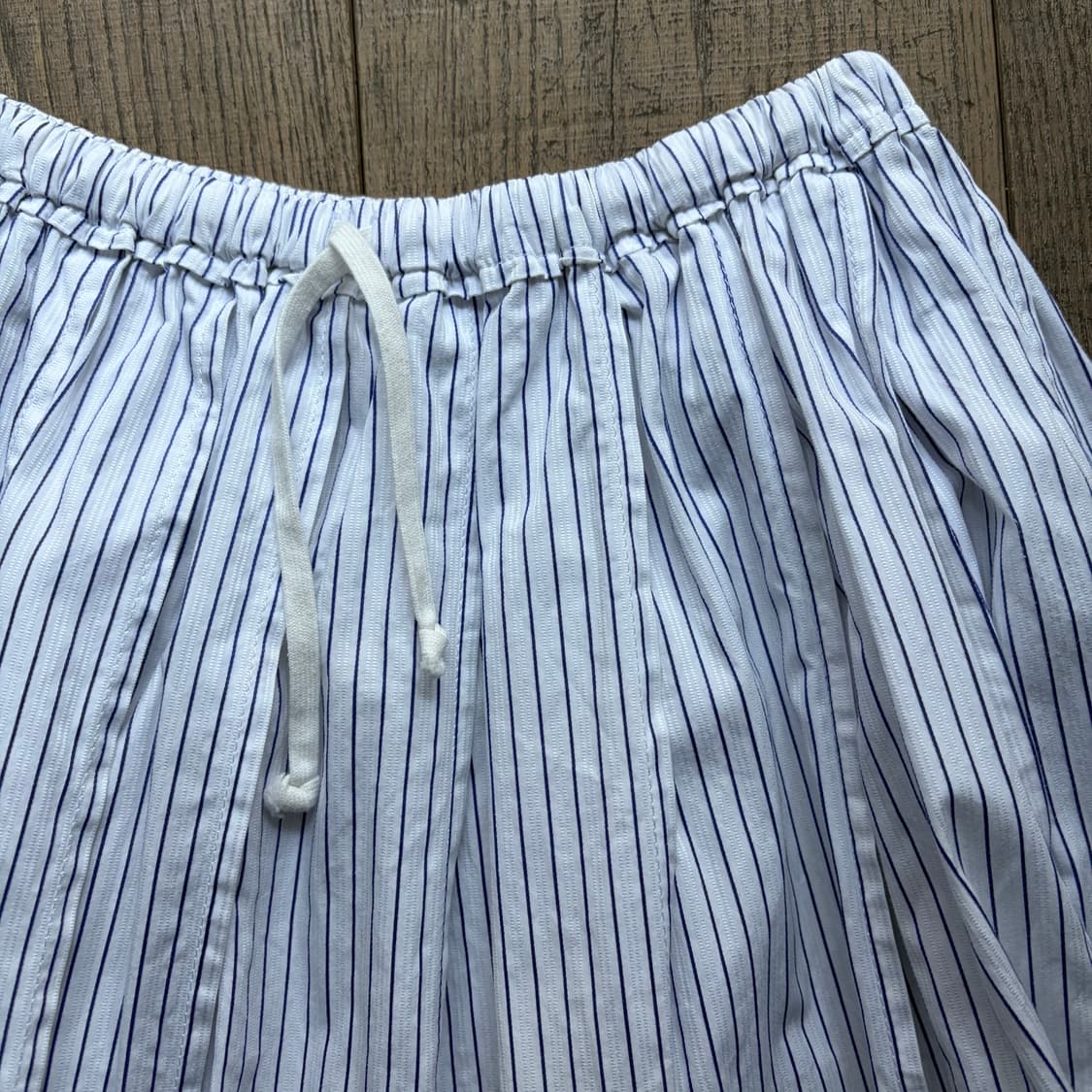 Irregular Pleats Stripe Skirt 상품이미지4