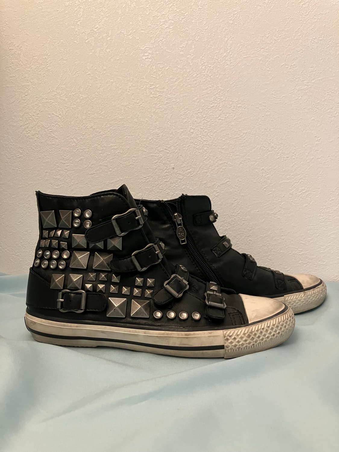 ASH 아쉬 블랙 스터드 하이탑 스니커즈 y2k 고스펑크 고스로리 상품이미지5