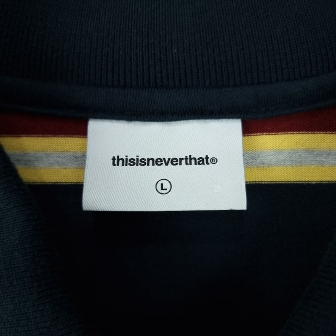 [디스이즈네버댓] 로고 자수 스트라이프 긴팔 카라티 보더티 M19751 상품이미지7