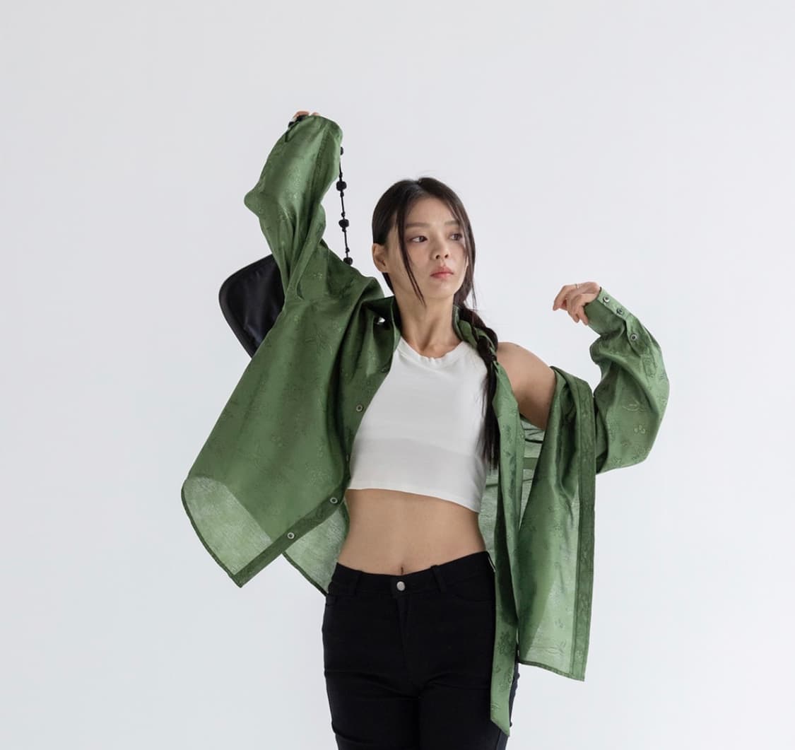 MOOROOTS 무릇 십장생 셔츠 녹색 상품이미지2