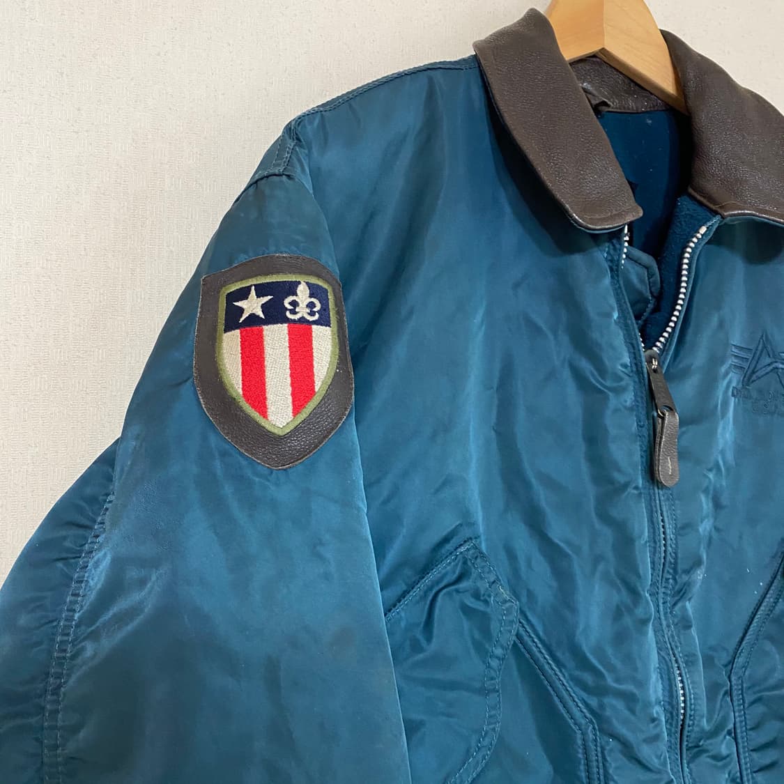 (L)알파인더스트리 cwp-45 가죽패치 자켓 상품이미지4