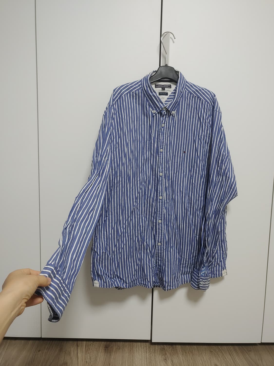타미힐피거 남성 스트라이프 남방-XL사이즈 상품이미지3