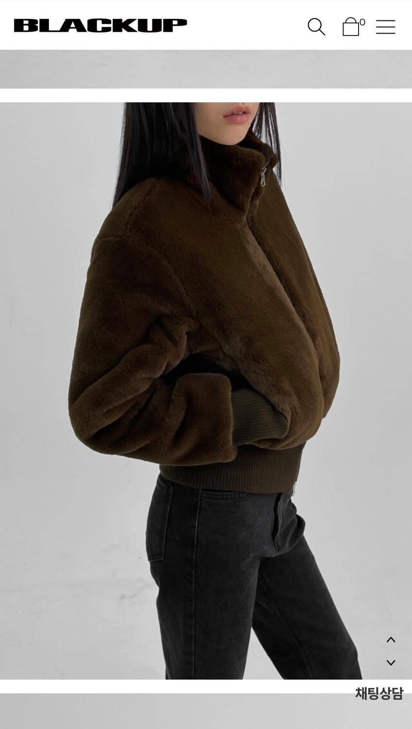 블랙업 숏 퍼자켓 상품이미지3