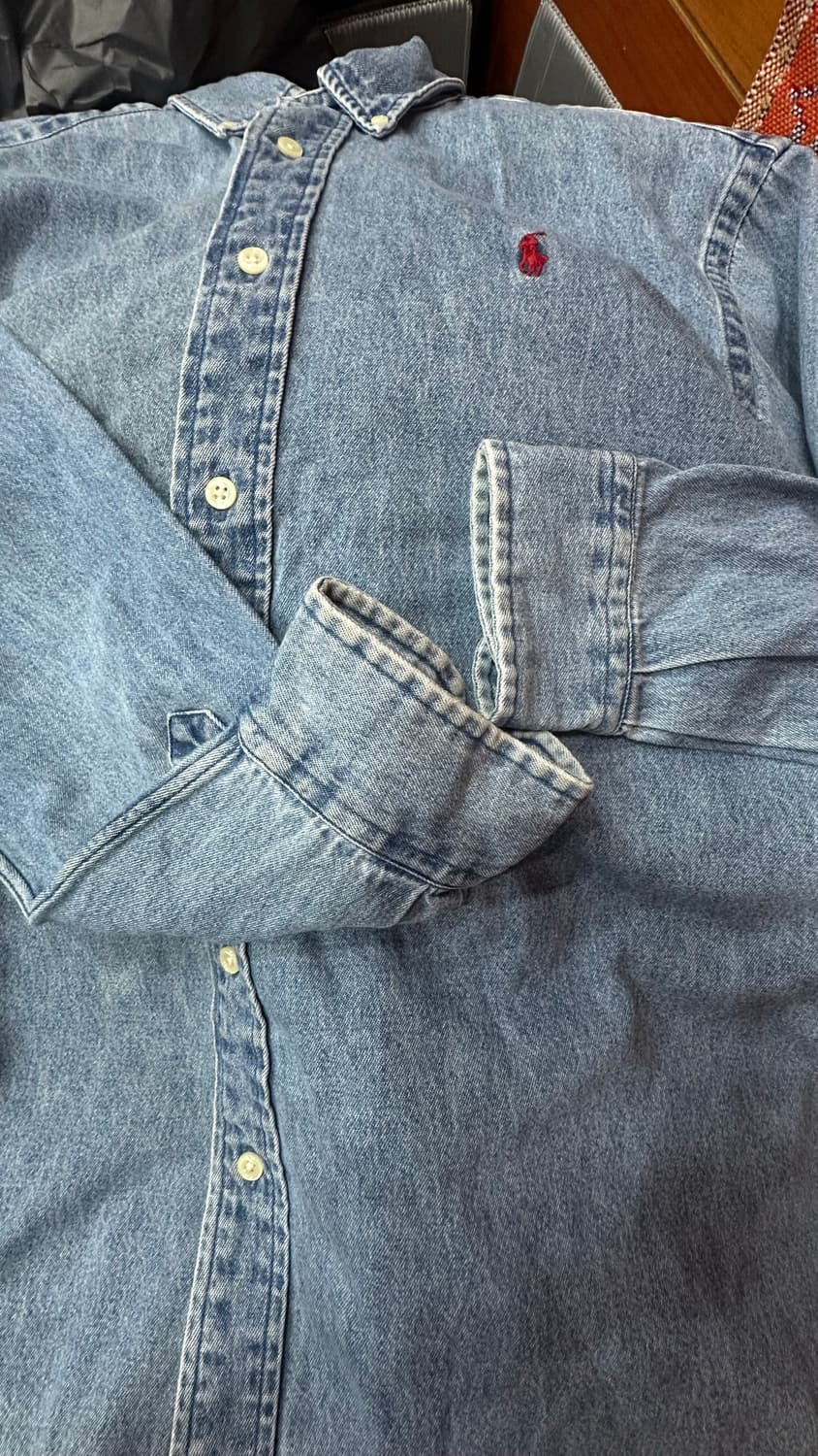 00s 폴로빈티지 데님셔츠 m 상품이미지4