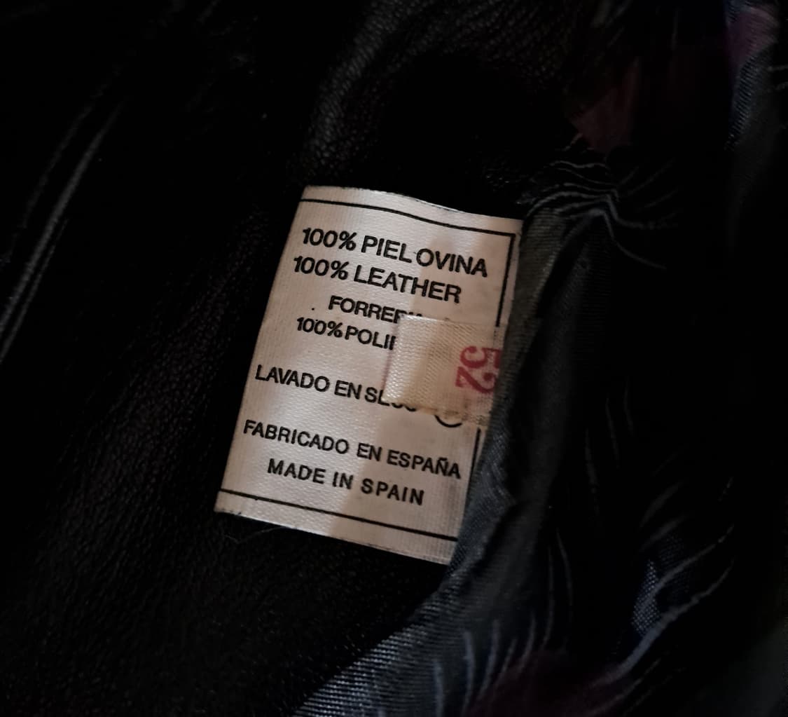 (택포) 메드 인 스페인 양가죽 빈티지 브이넥 자켓 105-110 B59 상품이미지8