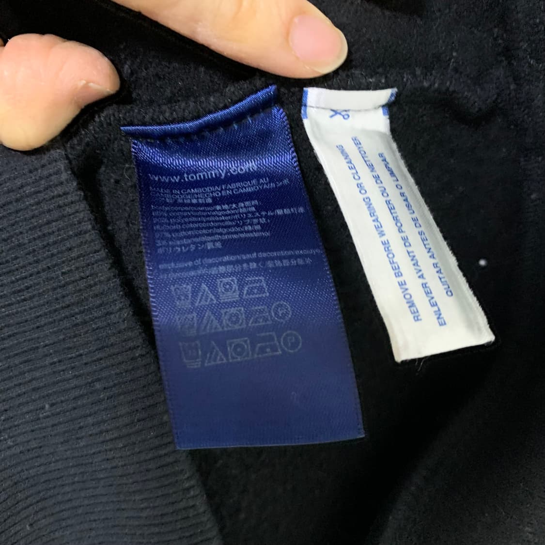 타미힐피거 블랙 맨투맨 티셔츠 빈티지 남녀공용 여성 L 상품이미지3