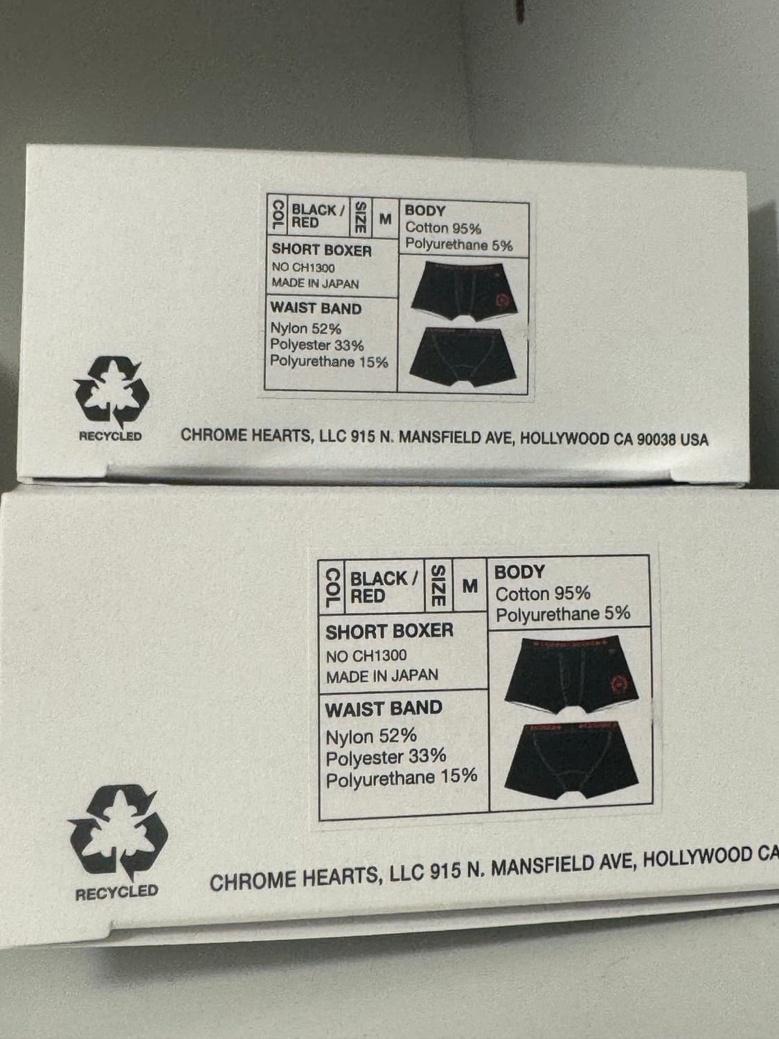 새상품) 크롬하츠 복서 브리프 블랙&레드 M,XL 상품이미지3