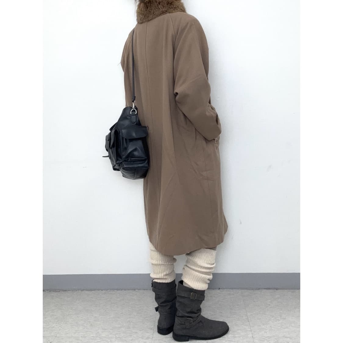 빈티지 브라운 더블 울 코트 상품이미지3