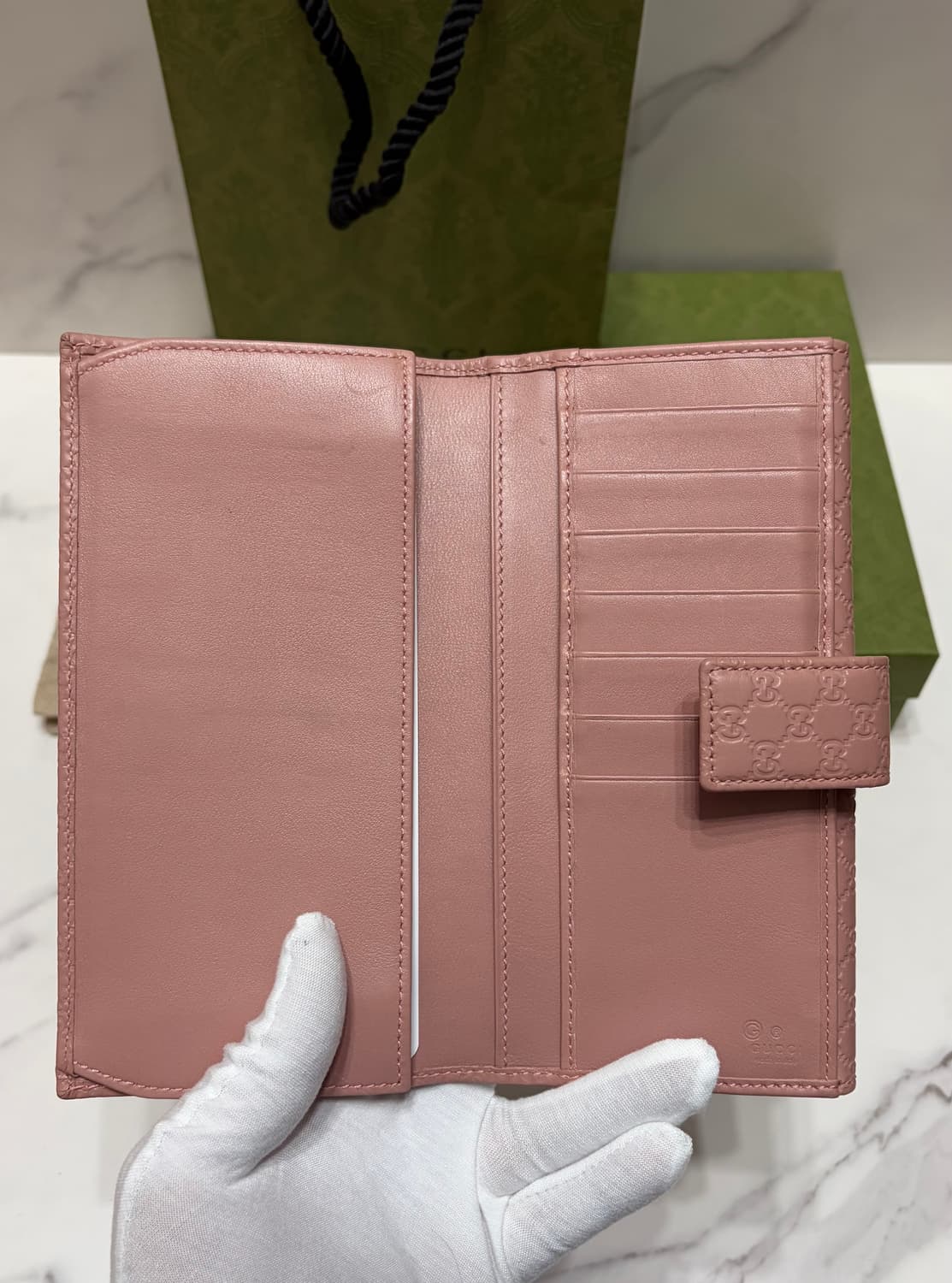 [정품] 구찌마이크시마 핑크 장지갑 상품이미지4