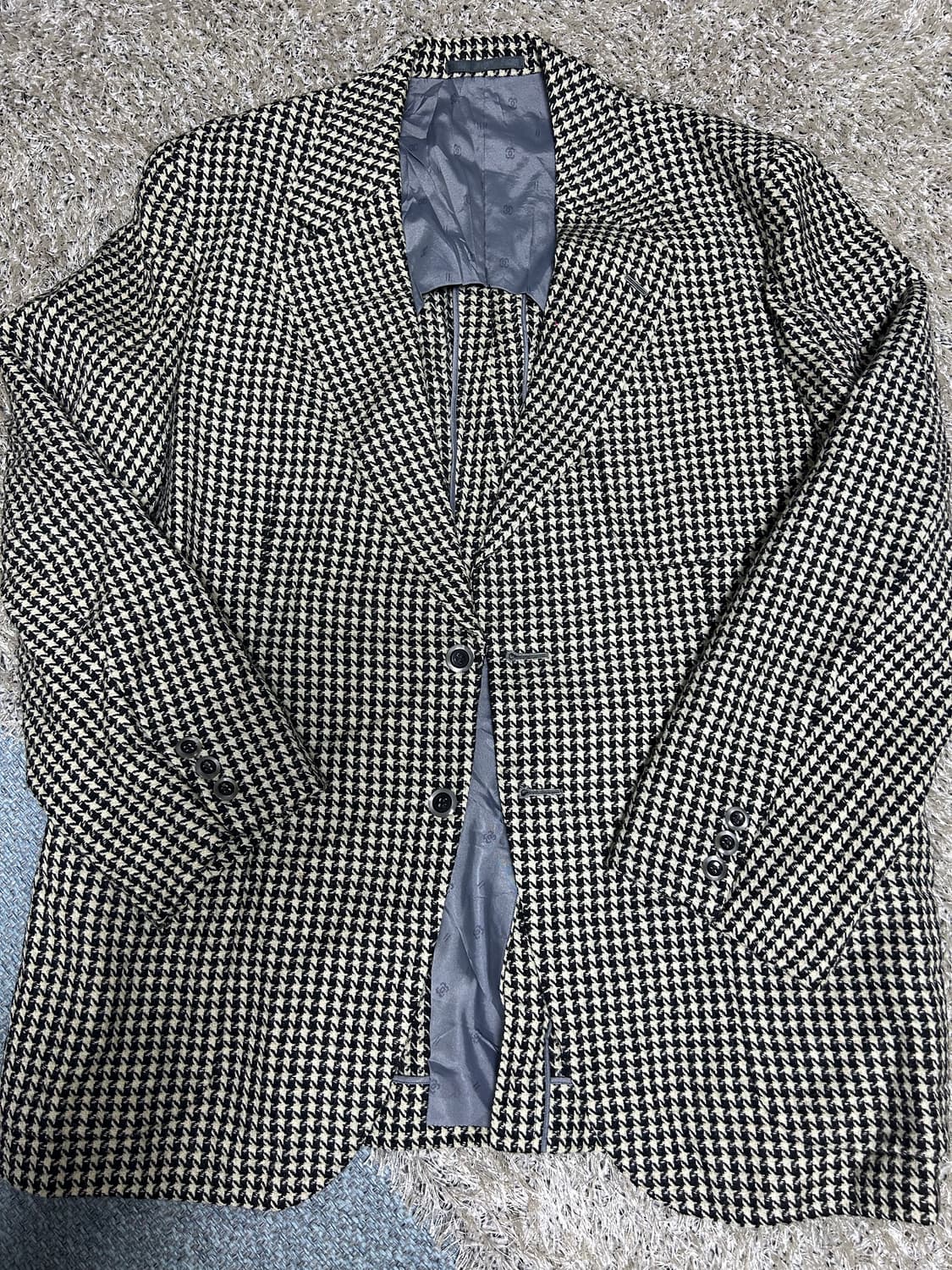 일제 수제 체크 블레이저 사이즈 100 상품이미지1