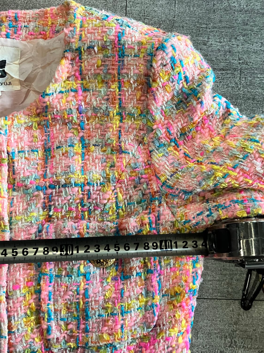 일본빈티지 Musee 달천깔 복고풍 트위드자켓 상품이미지2