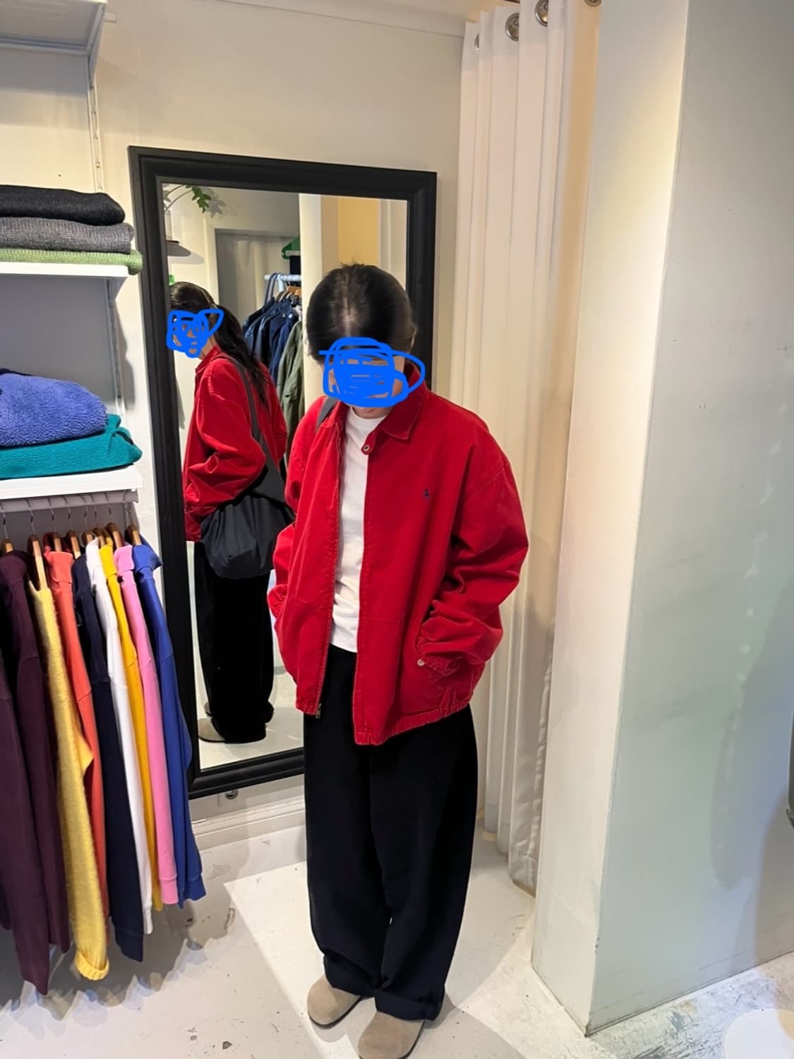 POLO 폴로 코튼 블루종 자켓 레드 M 사이즈 상품이미지8