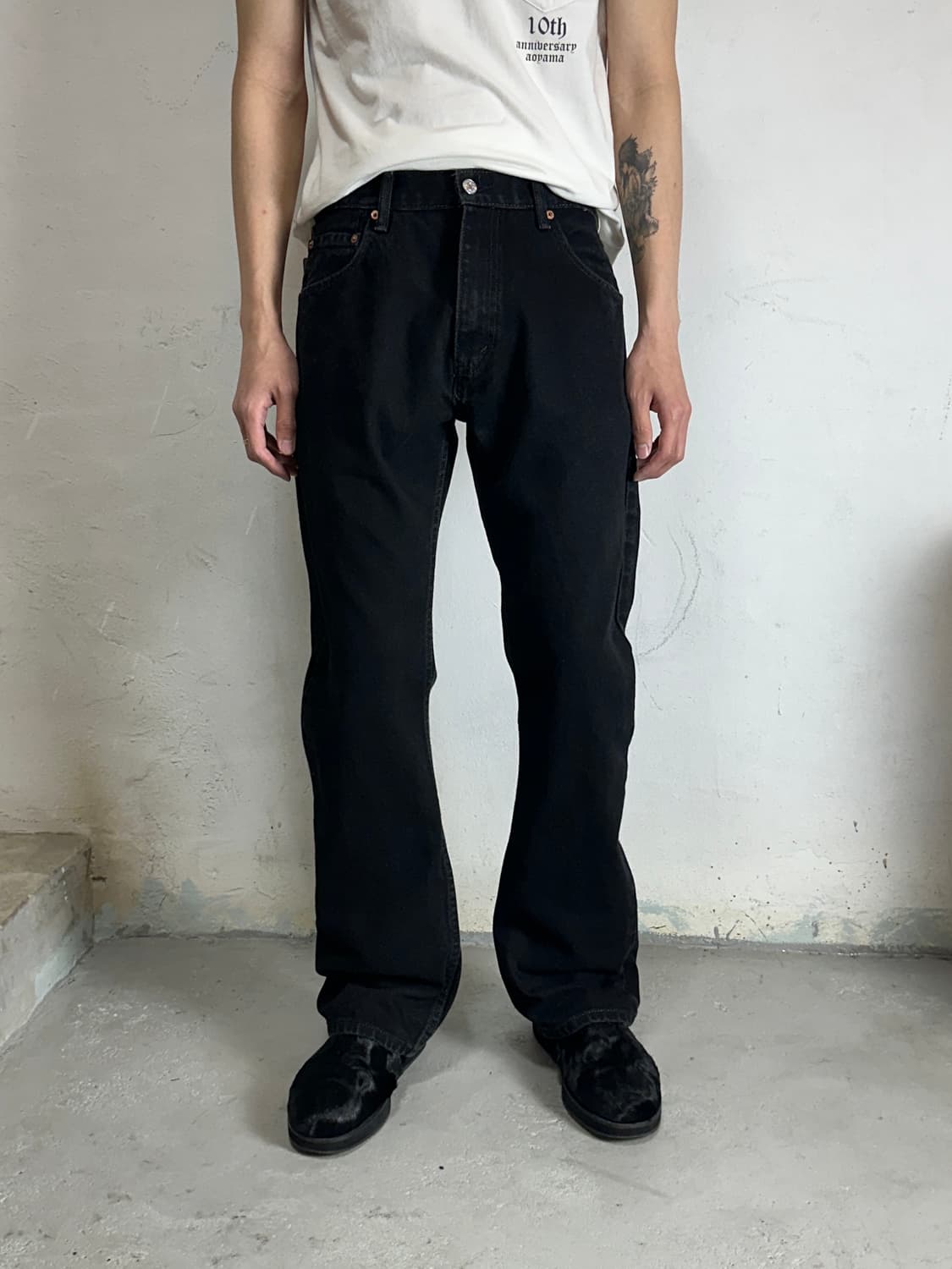 00's 빈티지 리바이스 517 블랙 부츠컷 리바이스 플레어진 상품이미지10