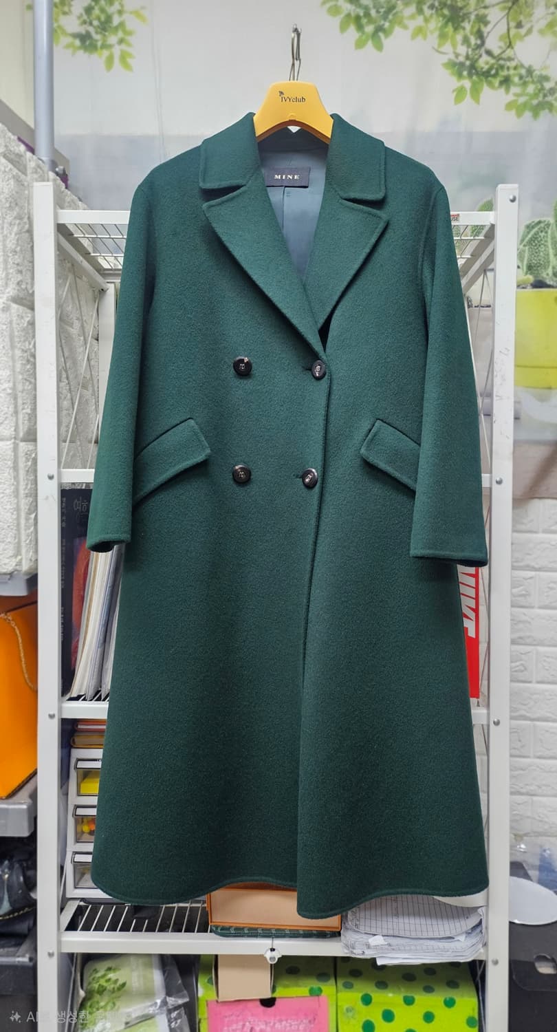 마인 여성롱코트 55 핸드메이드 그린 더블코트 AD11 상품이미지1