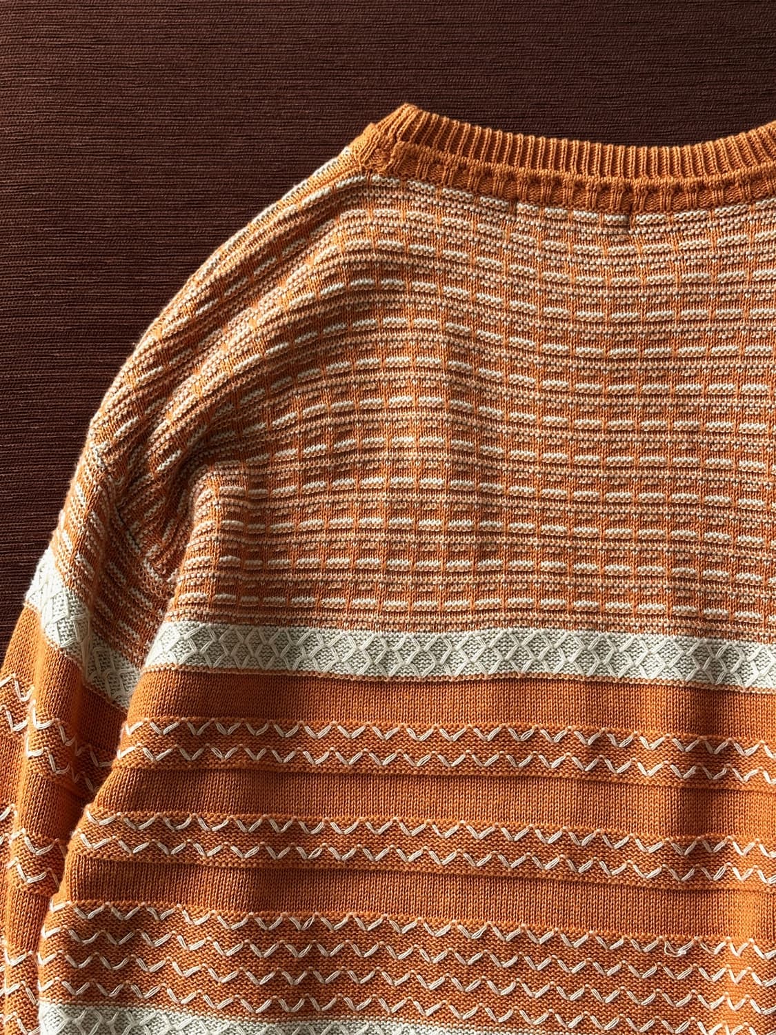 Multi patterned stitch crew neck knit 상품이미지10