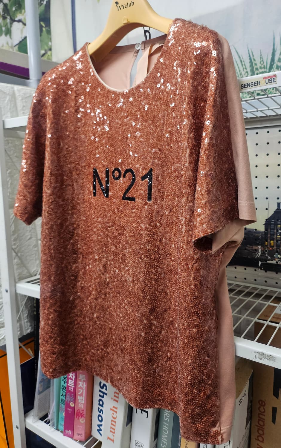 N21 누메로벤투노 여성 샤이니 스팽글 시퀸 반팔티 38/55 WL46 상품이미지2