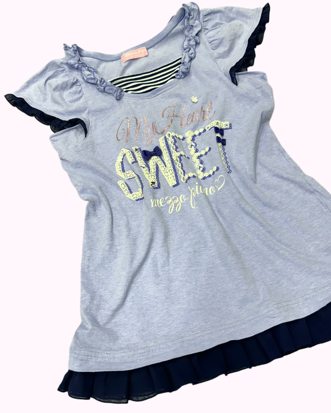 kitsch frill blue t-shirt 상품이미지3