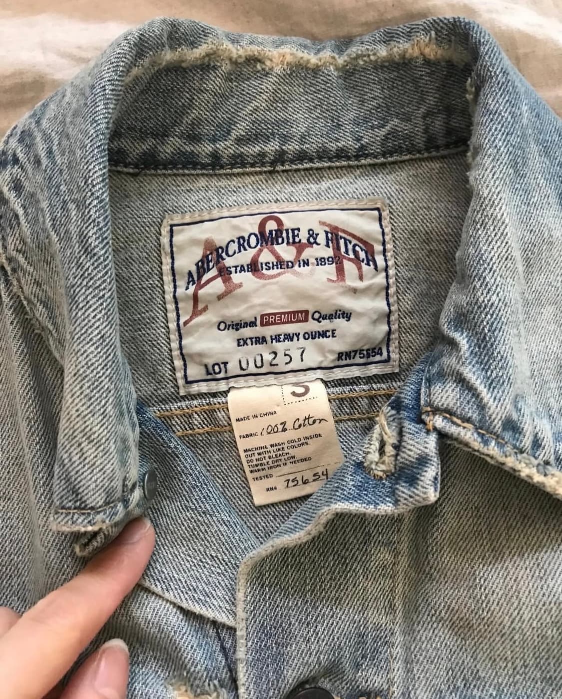 아베크롬비 데미지 청자켓  상품이미지5