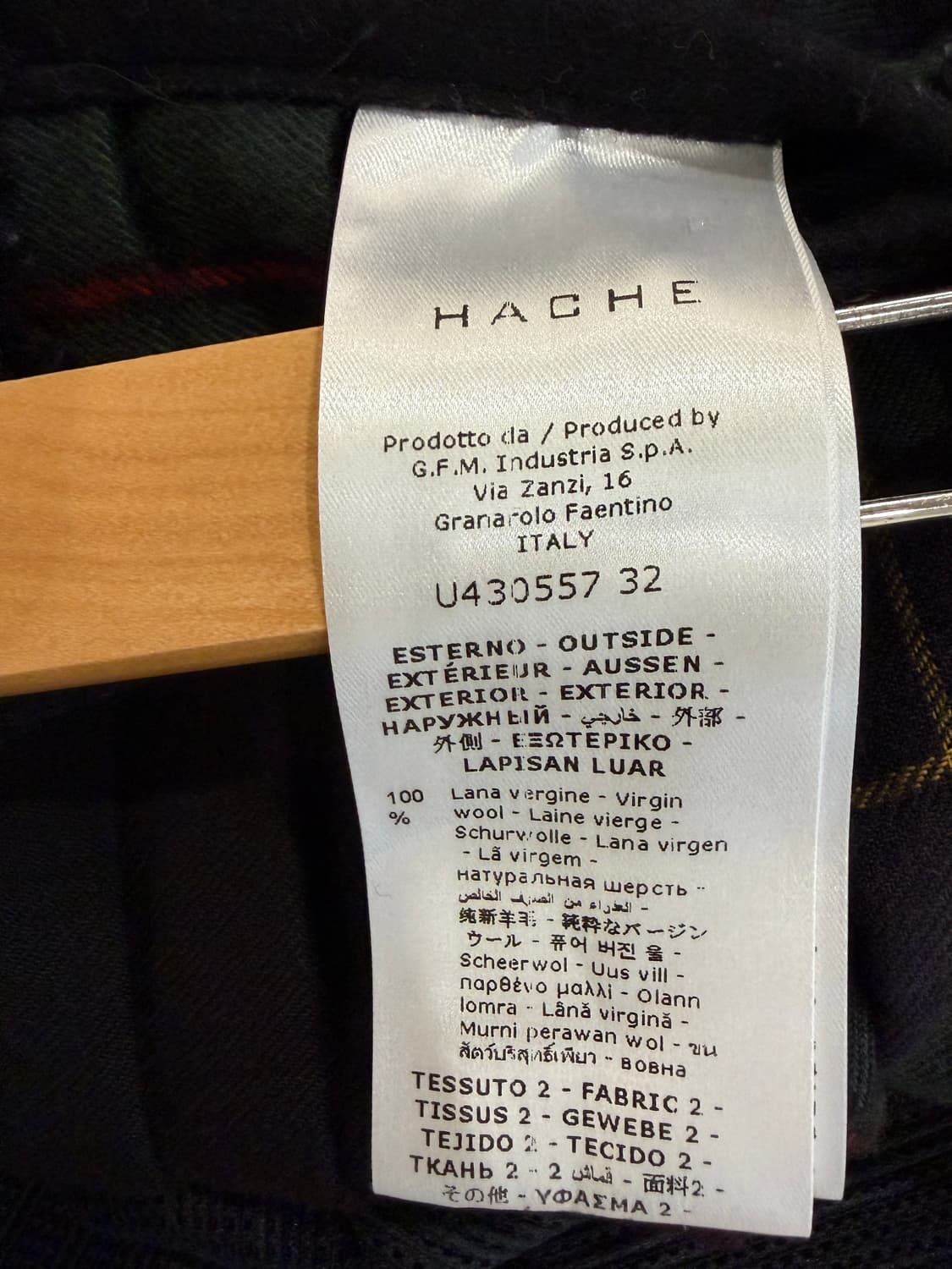HACHE 하쉬 타탄 체크 프린지 랩 스커트 상품이미지8
