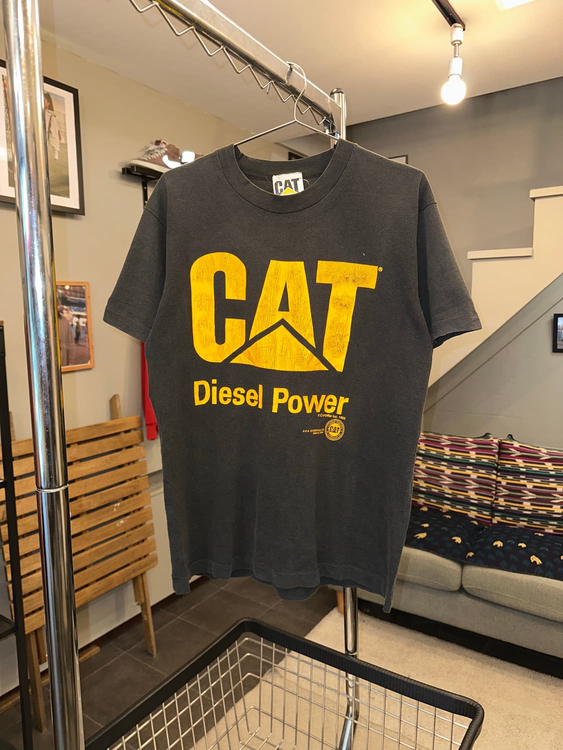 90‘s Caterpillar Cat USA faded single T 상품이미지3
