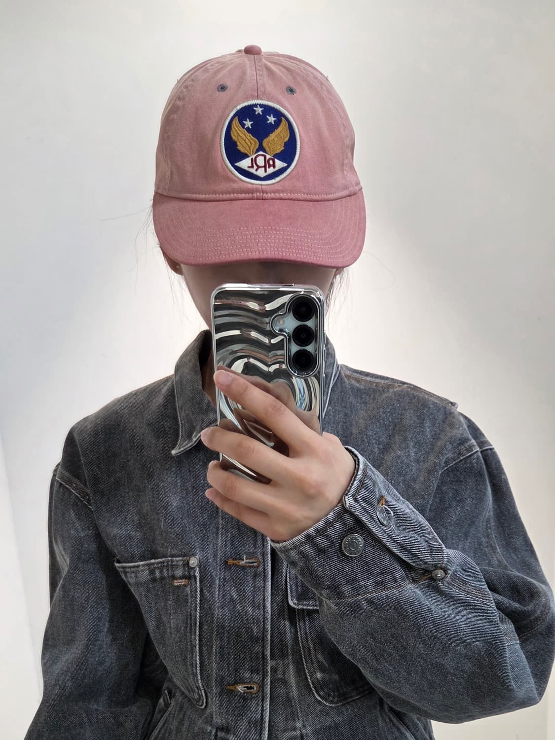 RRL 윙 로고 가먼트 다이드 볼캡 핑크 상품이미지5