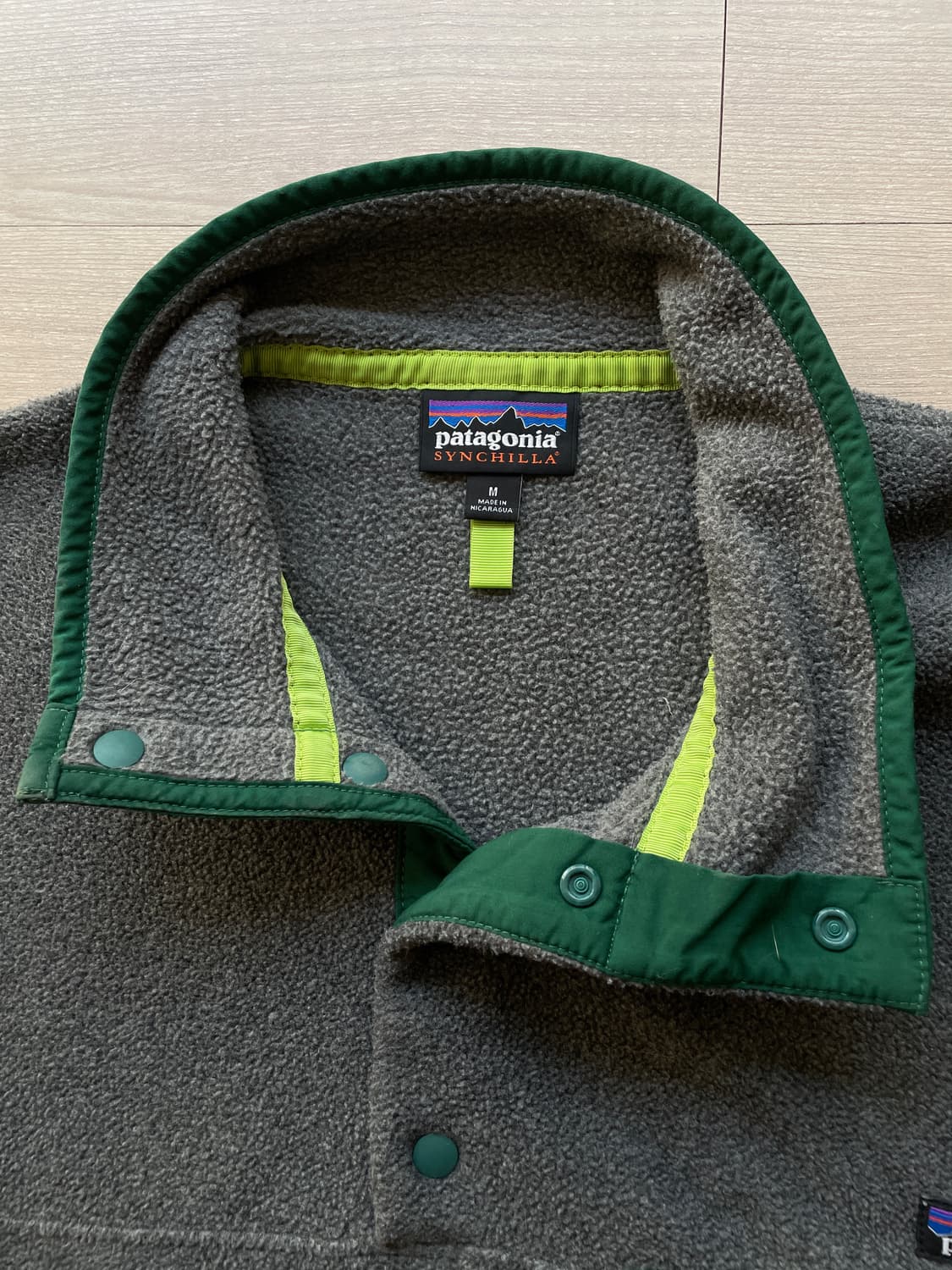 파타고니아 신칠라 니켈 그레이 그린 rare patagonia 빈티지 상품이미지3