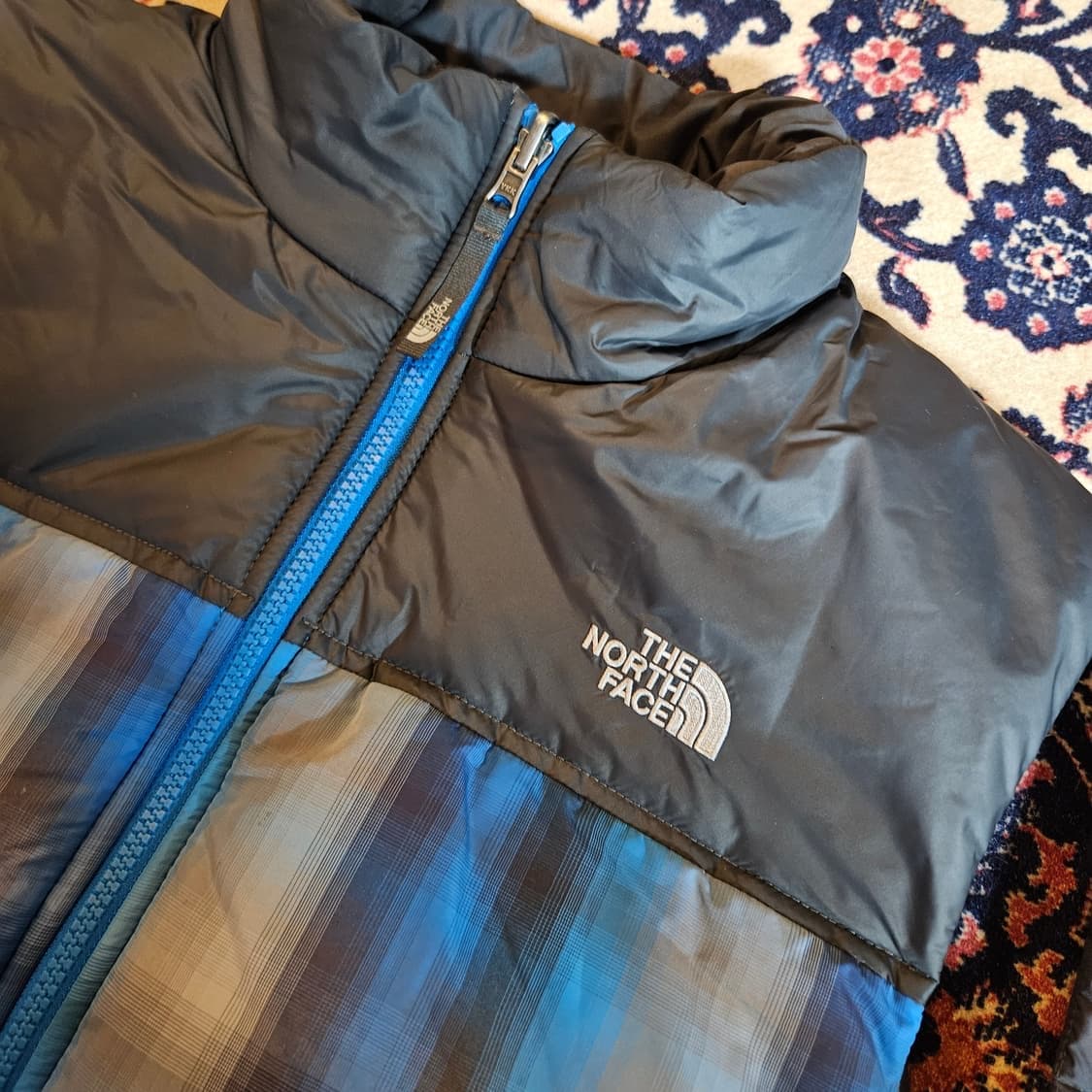 (미사용)노스페이스 체크 블럭 패딩 베스트 M / XL size 2종 상품이미지3