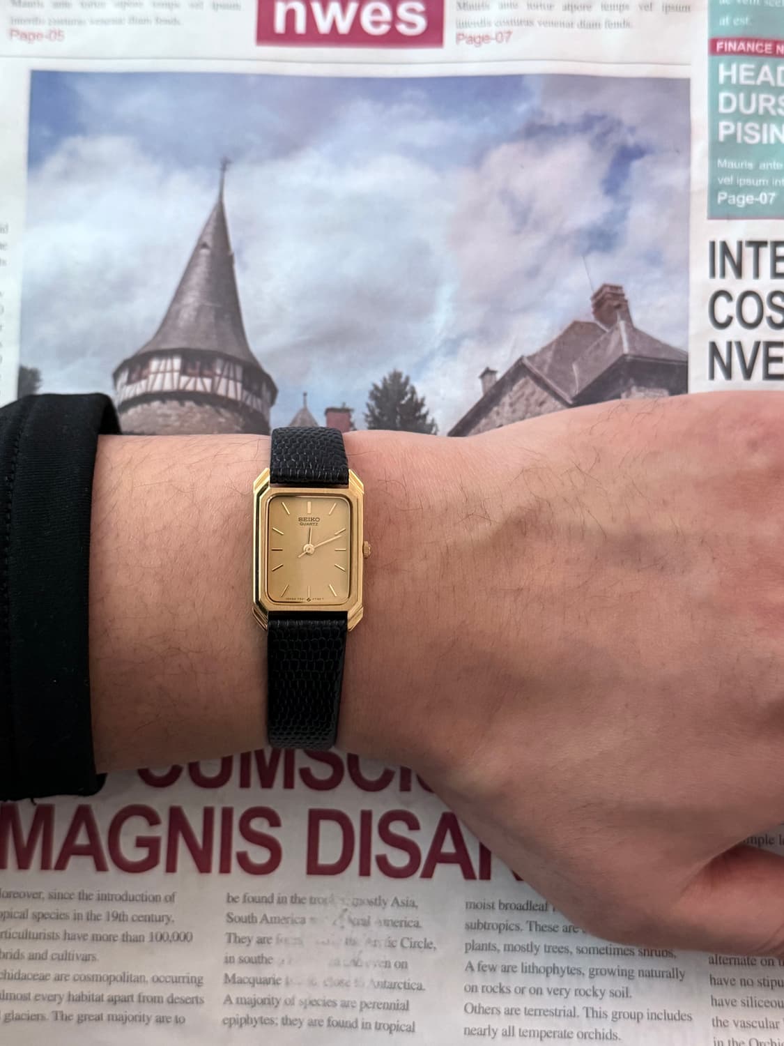 세이코 Seiko 쿼츠 스퀘어 골드 상품이미지4