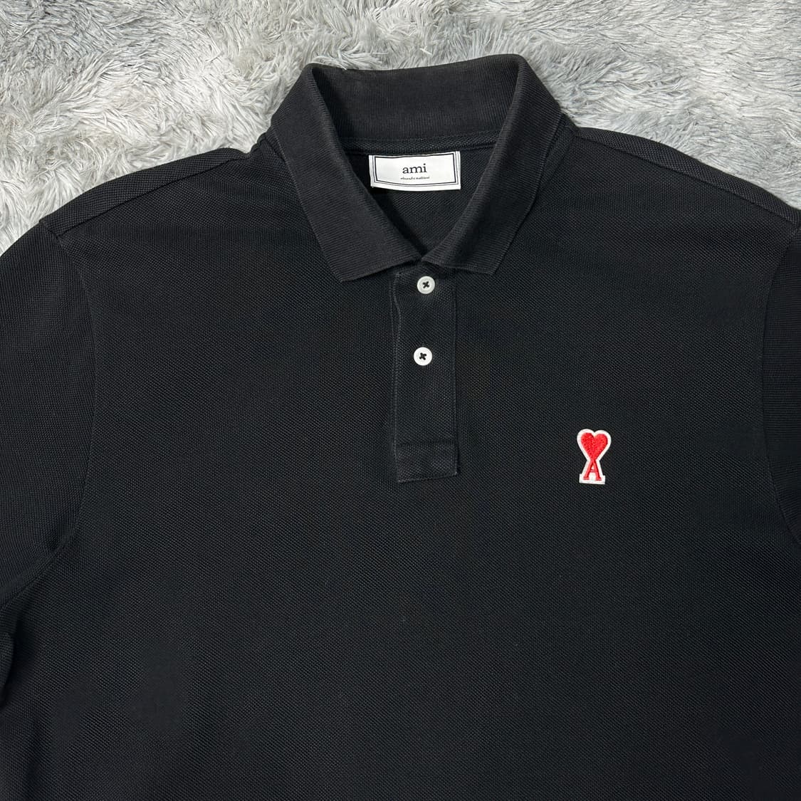 아미 스몰로고 폴로 반팔 블랙 XL 상품이미지2