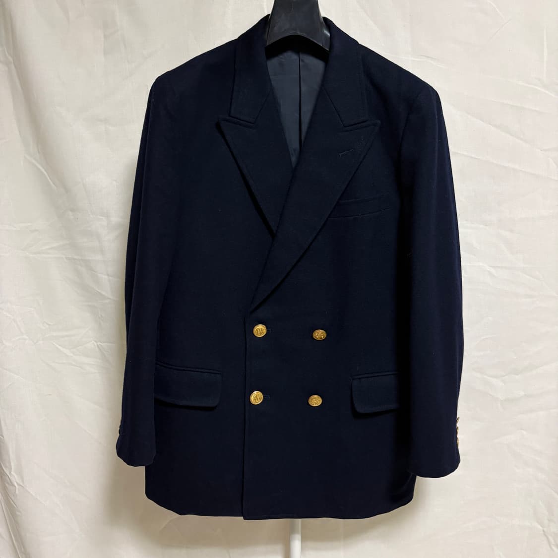 제이프레스 울 더블 금장 블레이저 자켓 / 네이비, M 상품이미지1