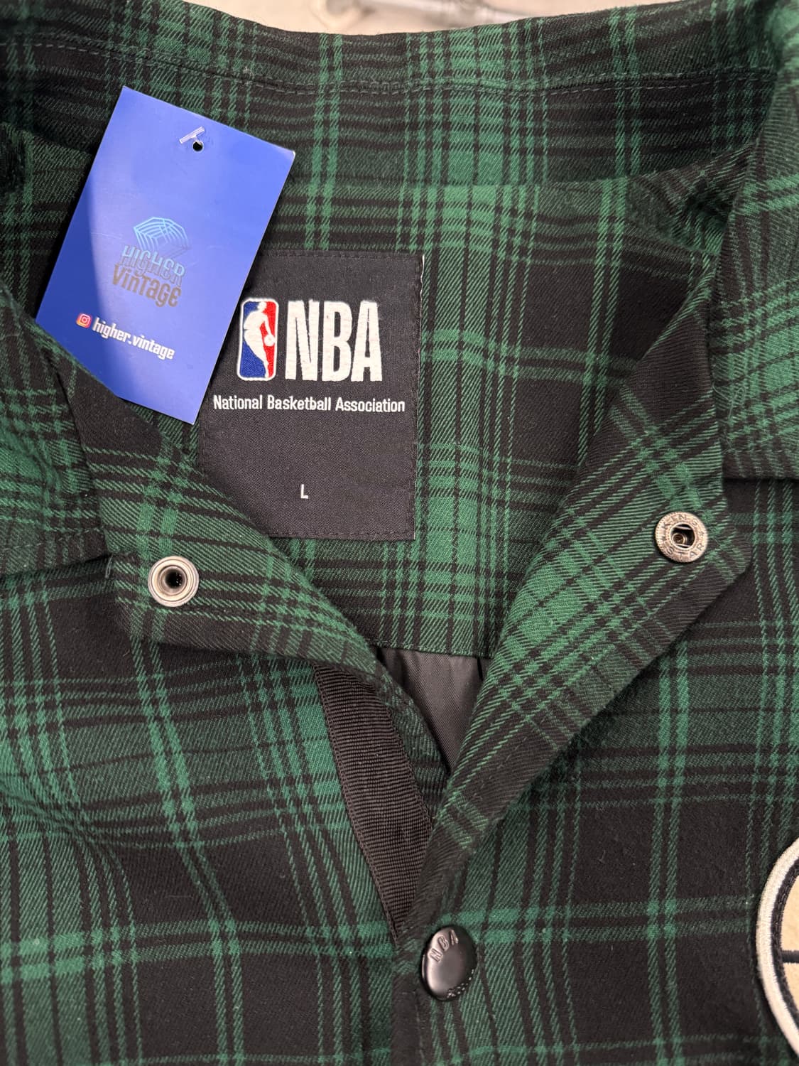 NBA 클리퍼스 그린 체크 아우터 셔츠 자켓 XXL 추천 상품이미지6