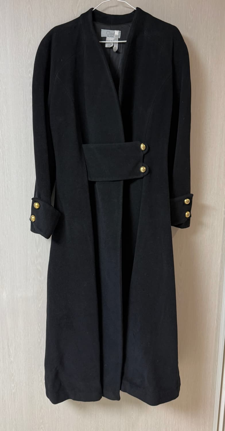 노카라 차콜블랙 빈티지 롱코트 상품이미지3