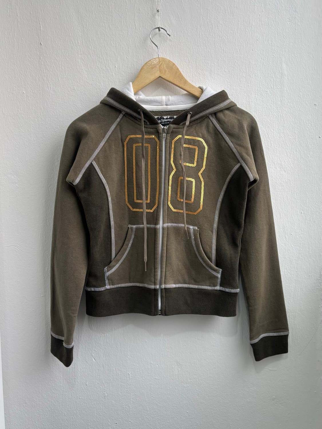 Vintage Khaki Hood Zip-Up 상품이미지1