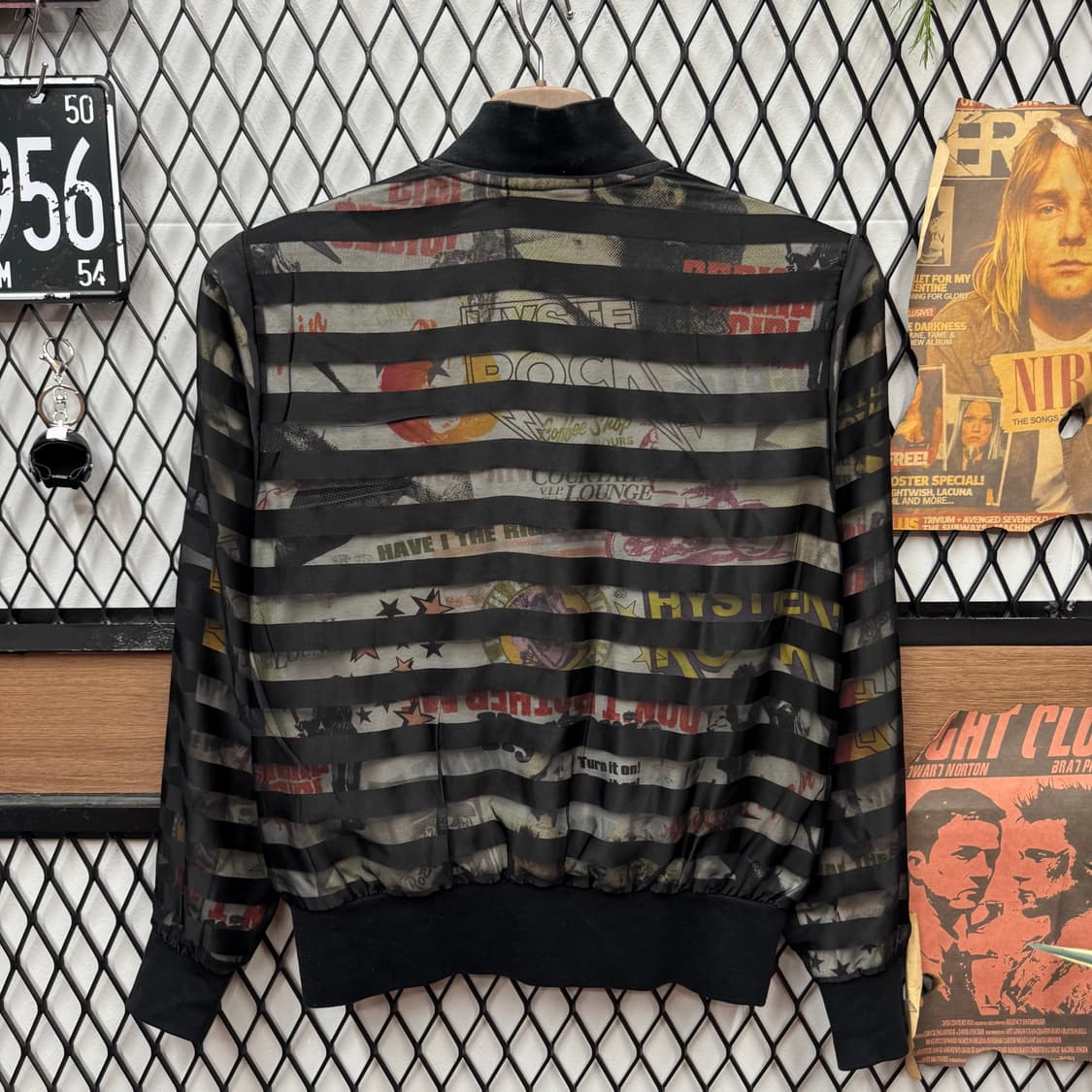00s 히스테릭 글래머 그래픽 보머자켓 전후면 프린팅 포인트 블랙 상품이미지2