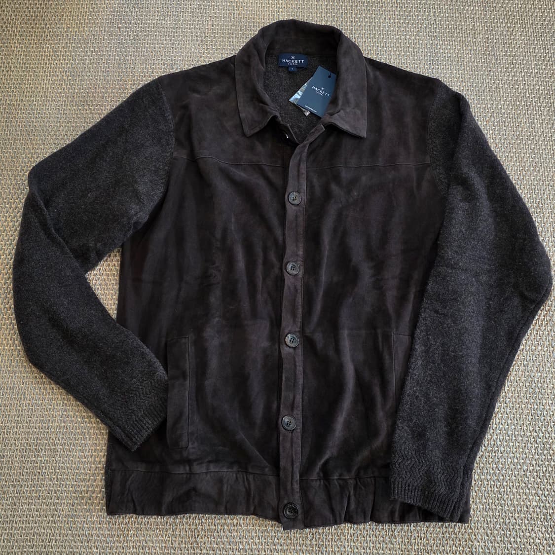 Hackett London 최고급 스웨이드 레더 메리노울 샤켓 자켓 상품이미지7