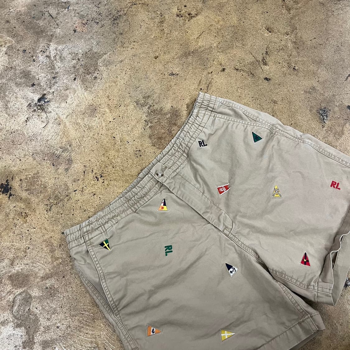 [정품/L] 폴로 랄프로렌 베이지 숏팬츠 자수 반바지 b19 상품이미지1