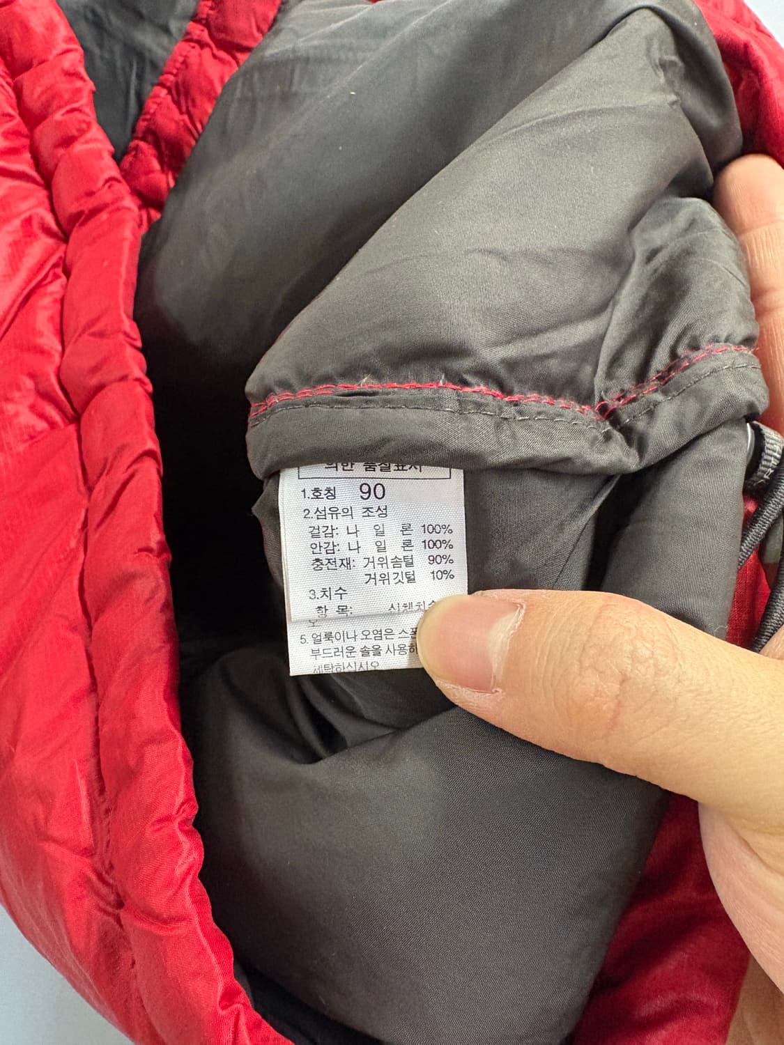 노스페이스 눕시 레드 패딩 상품이미지5