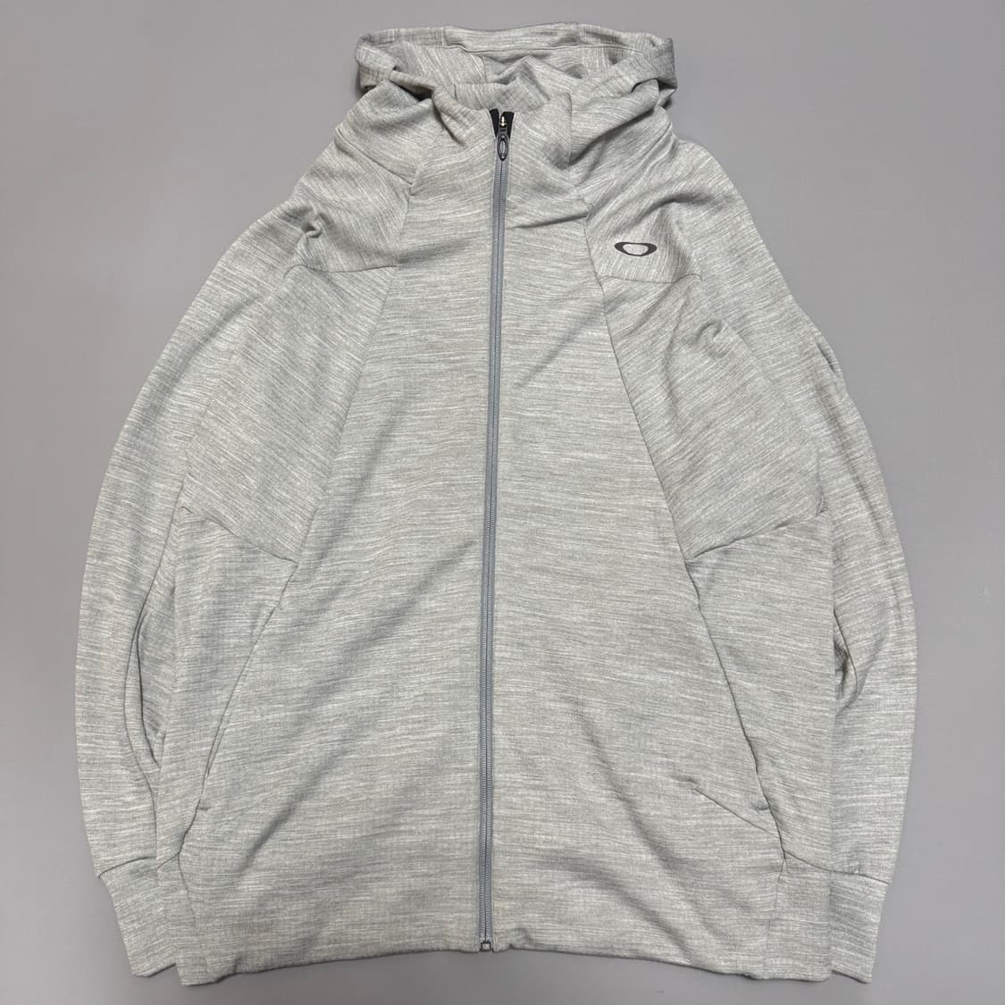 오클리 멜란지컬러 폴리에스터 혼방 테크 서클로고 구버전 후드 집업 자켓 상품이미지6